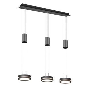 Antracit pendler lampe modern, Marjon, 9W, 3000K LED