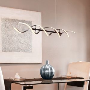 Krom pendler lampe design, Sylvian, 45W, varm til kold hvid justerbar LED, 3 trins lysdæmper