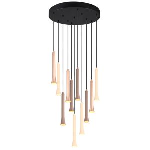 Sort pendel lampe spisebord modern, Albartus, 3W, white switch LED, 3 trins lysdæmper