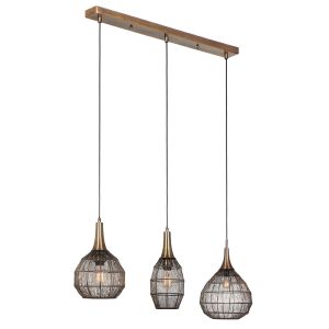 Bronze pendler lampe rustik, Rins