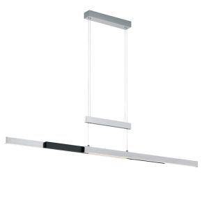 Krom pendel lampe spisebord modern, Jessey, 45W, varm til kold hvid justerbar LED