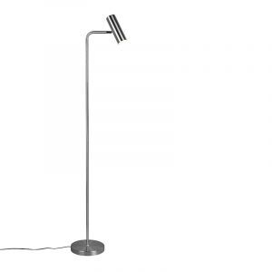 Nikkel gulv lampe modern, Kaso, med brytare