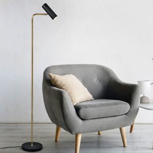 Messing gulv lampe modern, Kaso, med brytare