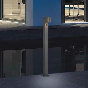 Antracit udendørslampe gulvlampe med bevægelsessensor modern, Laurien, IP44