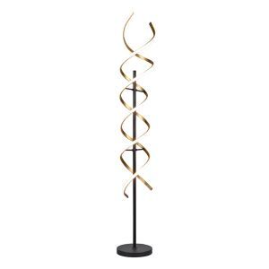Messing gulv lampe design, Sylvian, 32W, varm til kold hvid justerbar LED, med beröringsdimmer
