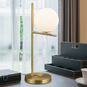 Messing bordlampe modern, Silkis, med brytare