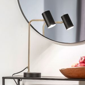 Messing bordlampe modern, Kaso, med brytare