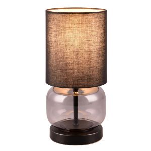 Sort bordlampe retro, Vita, med brytare