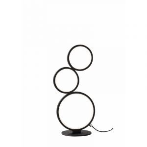 Sort bordlampe modern, Robon, 17W, 3000K LED, med brytare