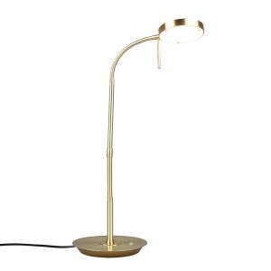 Messing bordlampe modern, Bilge, 12W, justerbar lysfarve LED, med brytare
