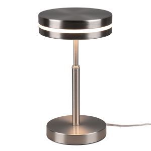 Nikkel bordlampe modern, Marjon, 6W, 3000K LED, med brytare
