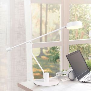 Hvid bordlampe modern, Koendert, 6W, white switch LED, med beröringsdimmer