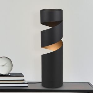 Sort bordlampe design, Marouan, med brytare