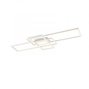 Hvid plafond modern, Retan, 60W, varm til kold hvid justerbar LED, med fjärrkontroll