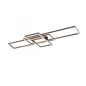 Antracit plafond modern, Retan, 60W, varm til kold hvid justerbar LED, med fjärrkontroll