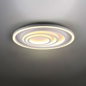Hvid plafond modern, Carolijn, 40W, varm til kold hvid justerbar LED, med fjärrkontroll