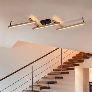 Brun plafond modern, Kelley, 36W, varm til kold hvid justerbar LED, med fjärrkontroll