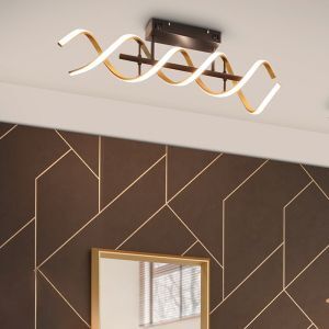 Messing loftlampe design, Sylvian, 41W, varm til kold hvid justerbar LED, 3 trins lysdæmper