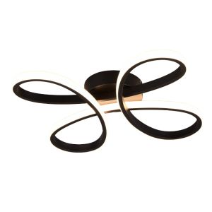 Sort loftlampe design, Vikash, 25W, 3000K LED, 3 trins lysdæmper