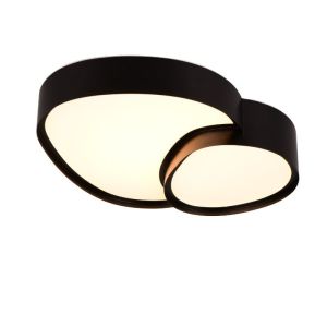Sort loftlampe metal, Merwin, 21W, varm til kold hvid justerbar LED, med fjärrkontroll