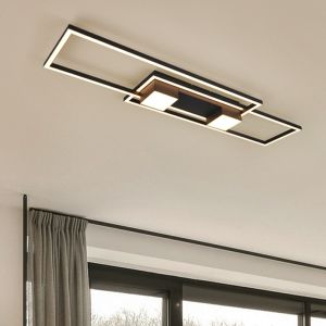 Sort plafond design, Sohaib, 37W, varm til kold hvid justerbar LED, 3 trins lysdæmper