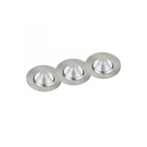 Nikkel indbygningsspot badeværelse modern, Iman, 5W, 3000K LED, IP65