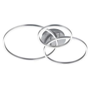 Nikkel plafond modern, Elze, 28W, RGBW LED, med fjärrkontroll