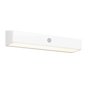Hvid udendørs væglampe solcelle modern, Ravindra, 6W, 4000K LED, IP44