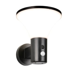 Sort udendørs væglampe solcelle modern, Nebahat, 3W, 4000K LED, IP44