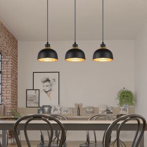 Sort pendler lampe industri, Sylvano