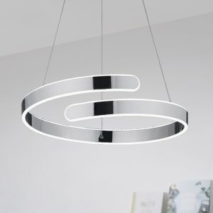 Krom pendler lampe design, Resy, 37W, 4000K LED, 3 trins lysdæmper