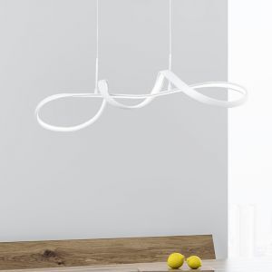 Hvid pendler lampe design, Renso, 37W, 4000K LED, 3 trins lysdæmper