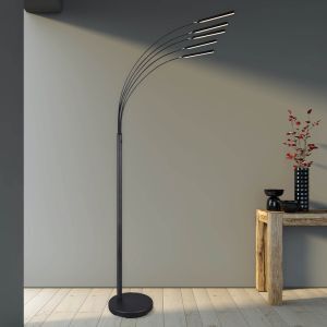 Sort gulv lampe modern, Ekram, 3,5W, 3000K LED, med brytare