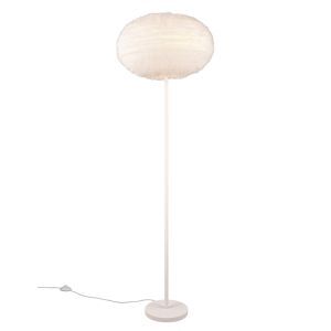 Beige gulv lampe stof, Vijay, med brytare