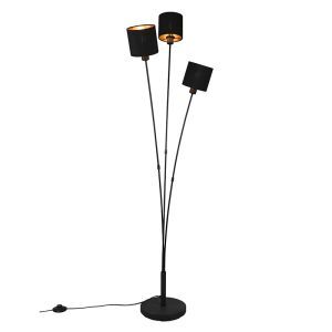 Sort gulv lampe modern, Koge, med brytare