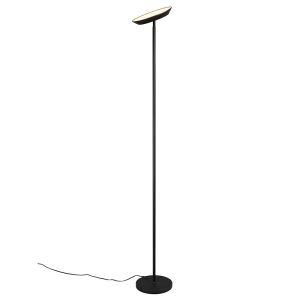 Sort gulv lampe modern, Shahid, 17W, varm til kold hvid justerbar LED, med beröringsdimmer