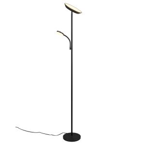 Sort gulv lampe modern, Shahid, 17W, varm til kold hvid justerbar LED, med beröringsdimmer