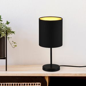 Guld bordlampe modern, Zoe, med brytare