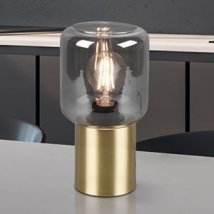 Messing bordlampe modern, Gail, med brytare