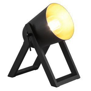 Sort bordlampe modern, Sacha, med brytare