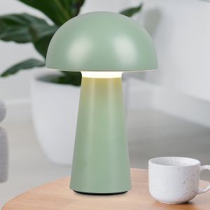 Grøn udendørs bordlampe modern, Rachelle, 2W, 3000K LED, IP44, 3 trins lysdæmper