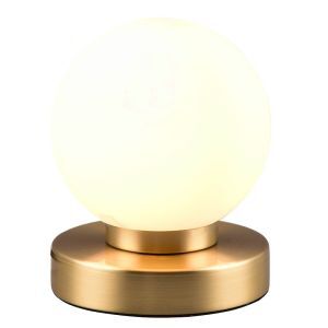 Messing bordlampe metal, Serdal, med brytare