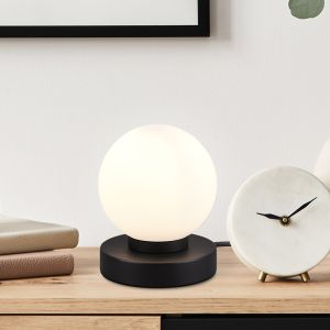 Sort bordlampe metal, Serdal, med brytare