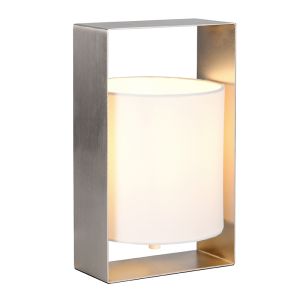 Nikkel bordlampe modern, Radhika, med brytare