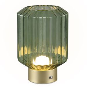 Messing genopladelige bordlampe retro, Tamer, 2W, 3000K LED, med beröringsdimmer