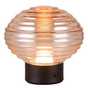 Sort genopladelige bordlampe retro, Walid, 2W, 3000K LED, med beröringsdimmer