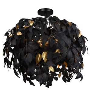 Sort loftlampe retro, Urwa