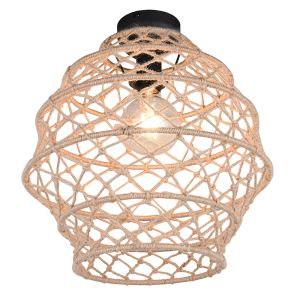 Brun loftlampe rustik, Liduina