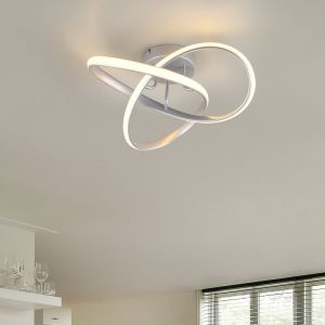 Sølv loftlampe design, Suat, 15W, 3000K LED