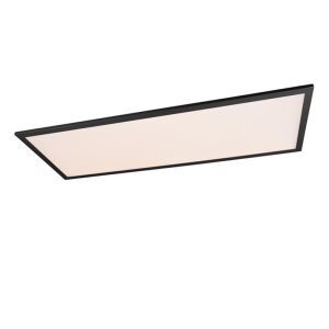 Sort plafond modern, Marlise, 33,5W, varm til kold hvid justerbar LED, med fjärrkontroll